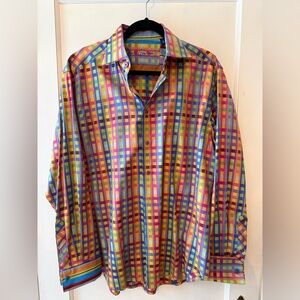 Robert Graham Multicolor Plaid Men's Dress Shirt